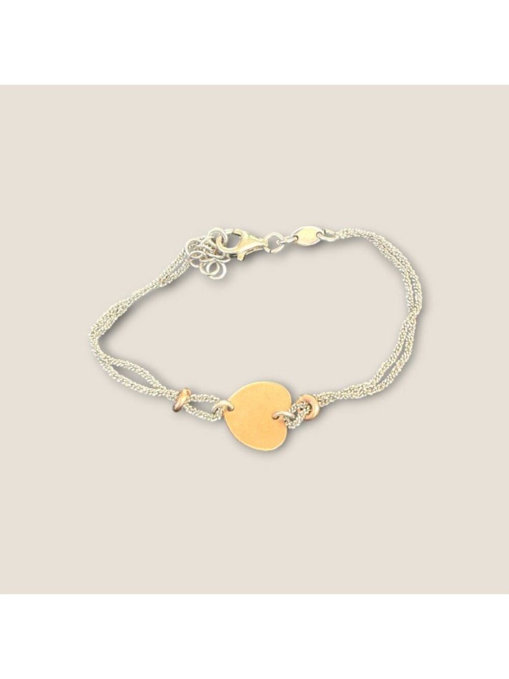 Sterling Silver Italy Vintage Heart Bracelet Adjustable Romantic Jewelry Gift - Picture 6 of 6